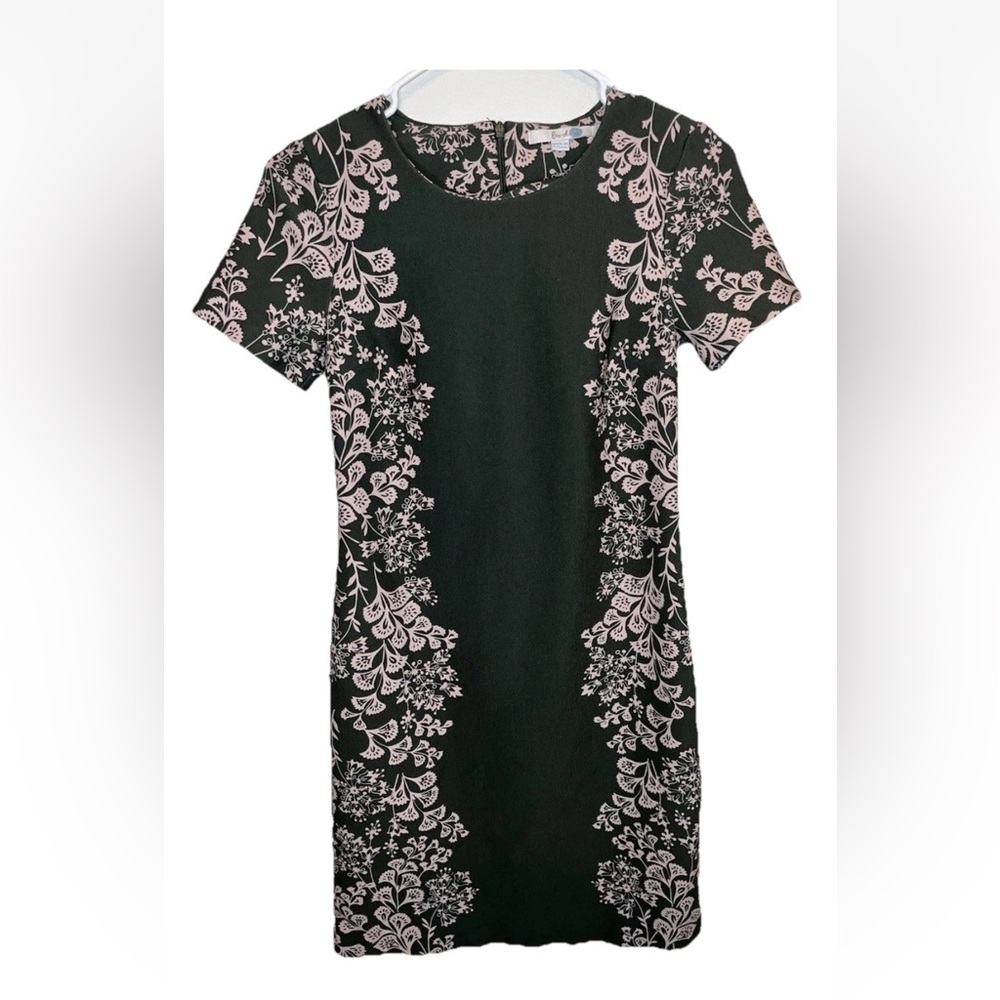 Boden Green Tan Patterned Short Sleeve Dress Floral Print Size 2R EUC